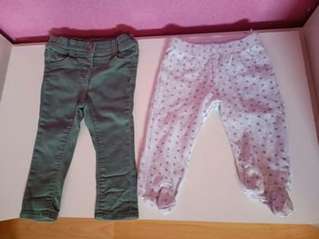 2 pantalon (1 jeans, 1 en coton)
