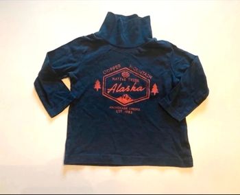 Sous-pull manches longues TRÈS BON ÉTAT garçon taille 2 ans couleur bleu marine