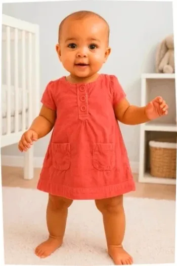 Robe enfant bebe jean rose 3 mois fille
