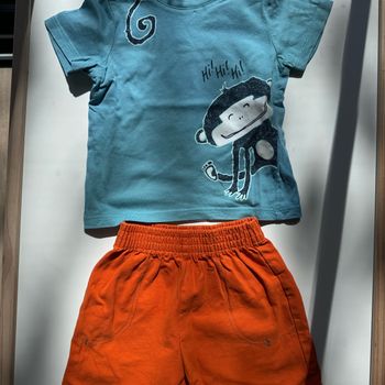 T-shirt & short Monkey 12 mois