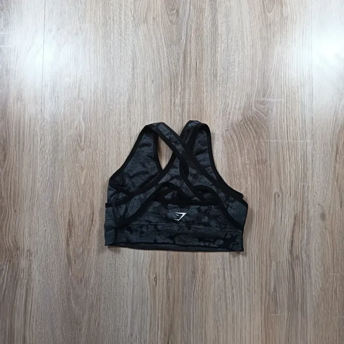 Brassière gymshark femme XS camouflage gris noir - photo numéro 3