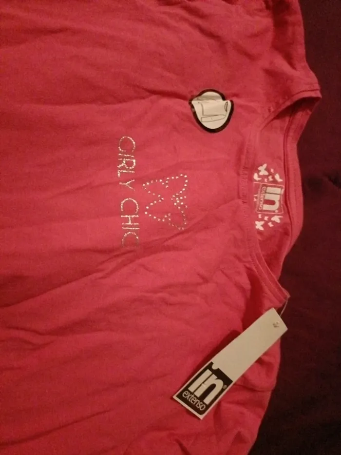 Tee shirt 14 ans girly chic in extenso neuf - photo numéro 2
