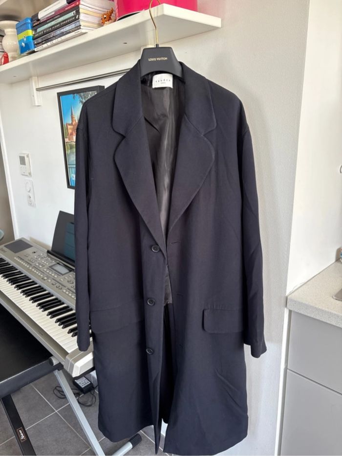 Trench Sandro long noir taille L - bon état