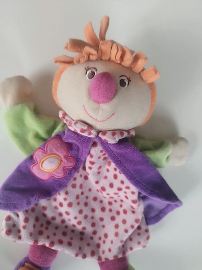 Doudou marionnette poupée Sterntaler clown