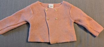 Cardigan manches longues rose/corail taille 12 mois marque Tape à l'oeil 