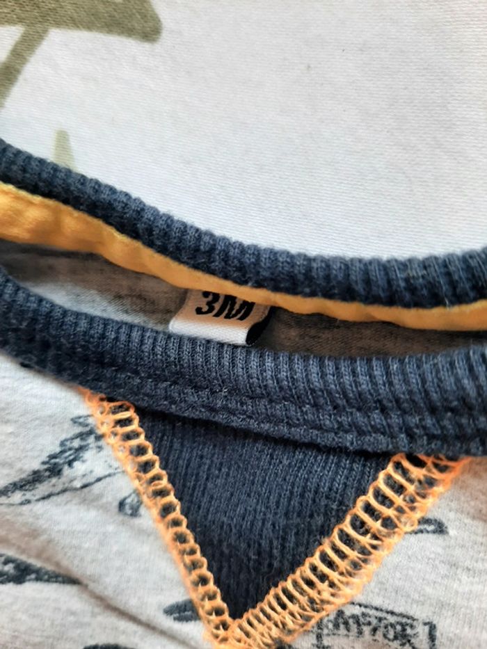 Tee-shirt manche longue dinosaure 3mois - photo numéro 2