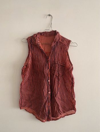 Chemise sans manches à rayures S