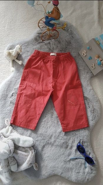 Pantalon rouge Grain de blé 12 mois