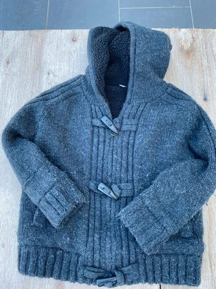 Gilet double gris 4 ans