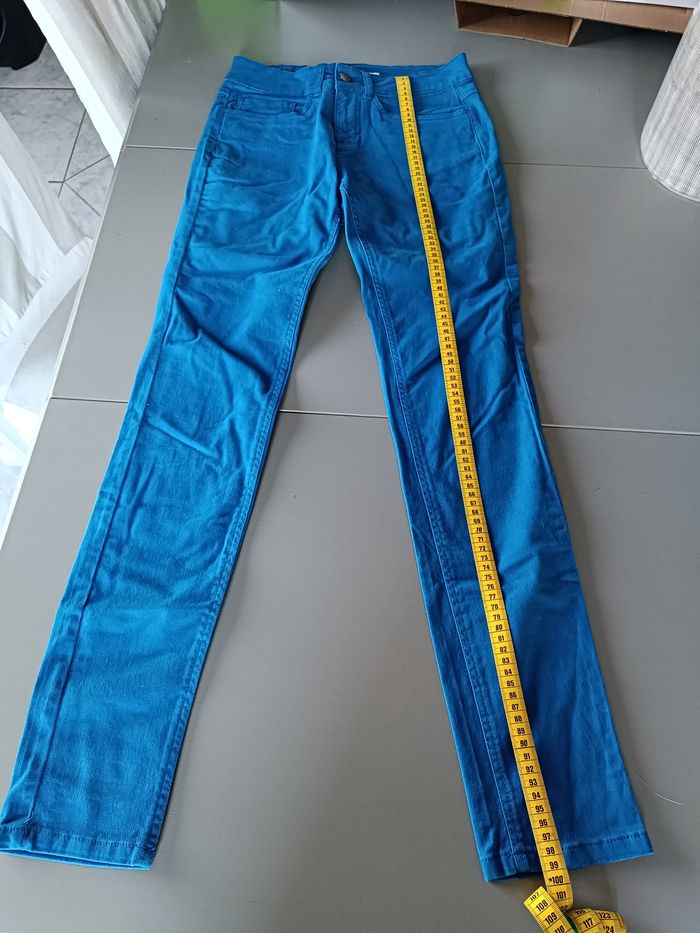 Pantalon bleu électrique galerie Lafayette taille 34 - photo numéro 5