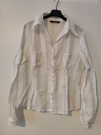 Chemise élégante blanche et noire taille 44 Caroll