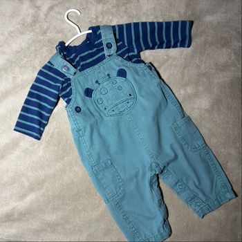 Ensemble salopette garçon 6 mois