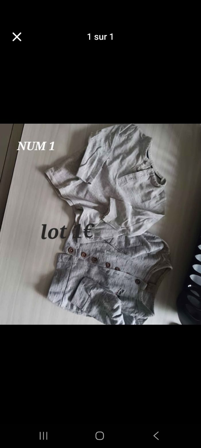 Lot tee-shirt bébé 6mois garcon