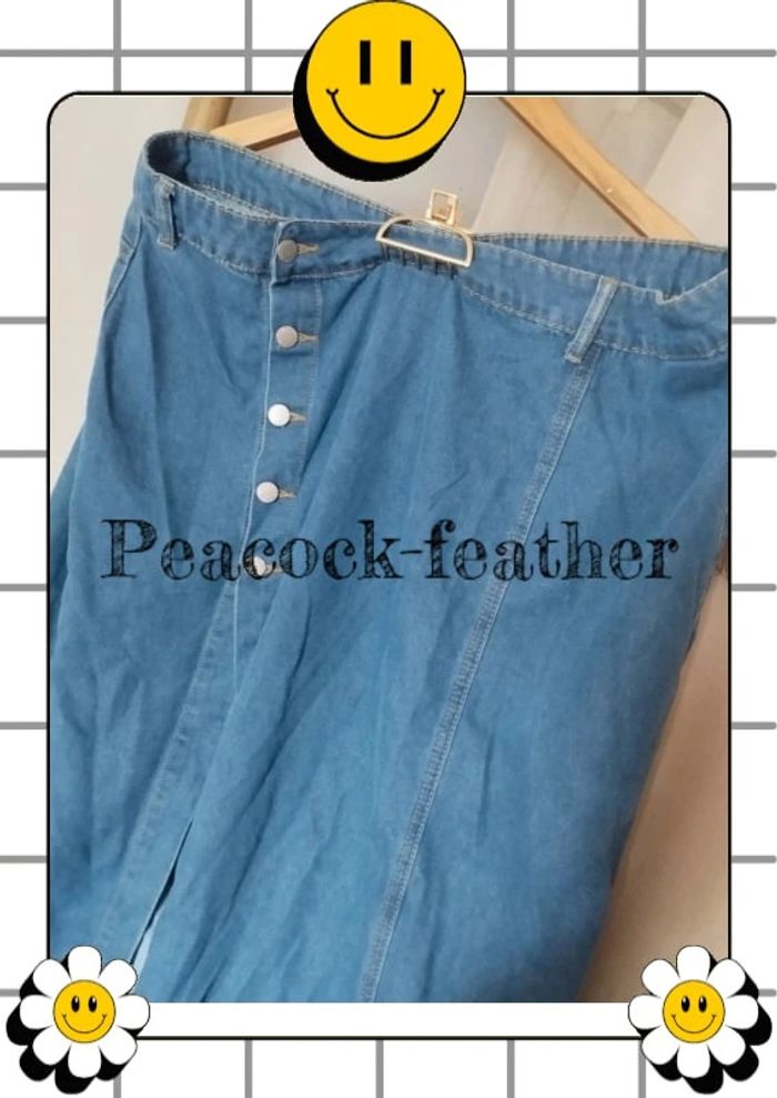 Jupe longue jean 46/48 2xl shein - photo numéro 2