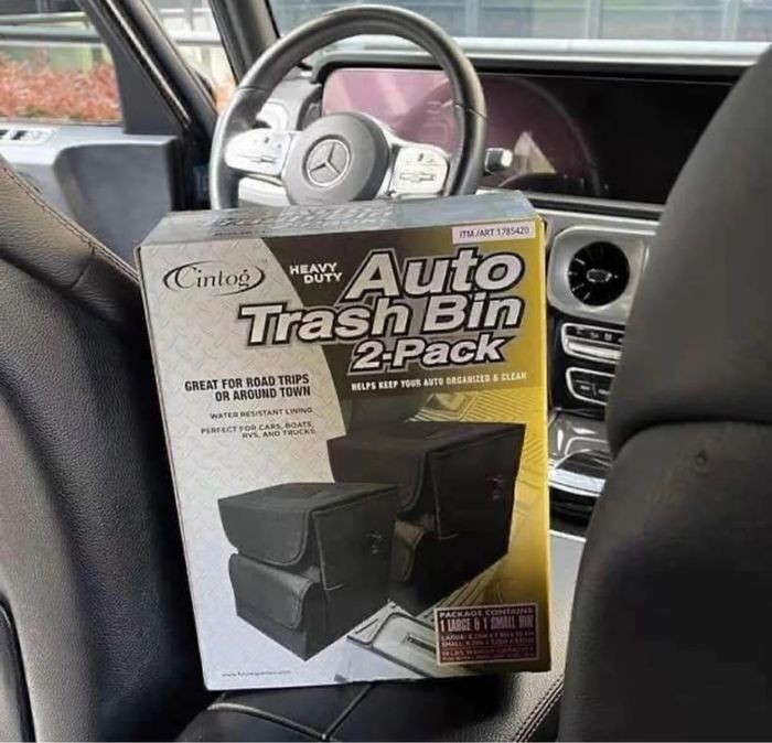 Lot de 2 Poubelles de Voiture Cintog – Auto Trash Bin 2-Pack Neuf - photo numéro 3