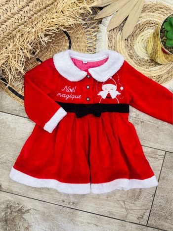 🍒Robe rouge de Noël 12mois