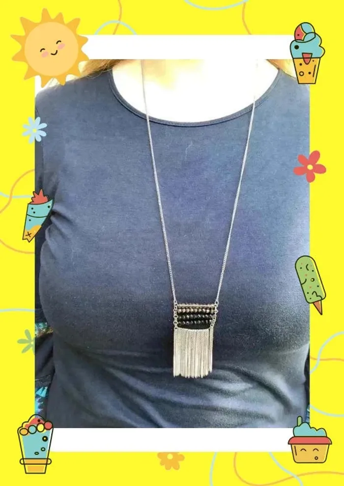 Collier argenté rideau