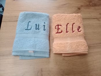 Serviettes de toilette pour couple 