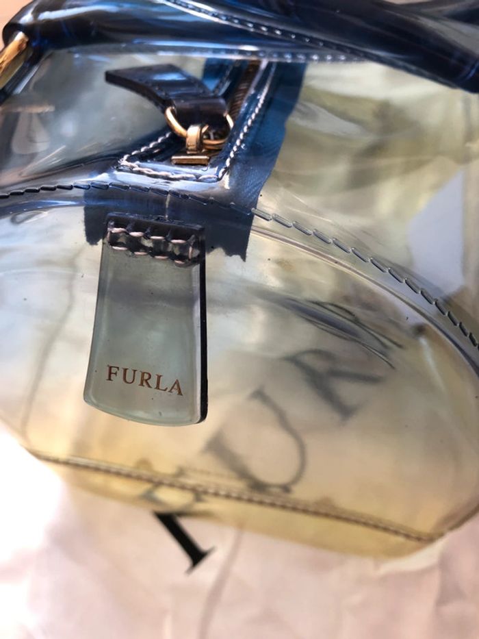 Sac Candy bag bicolore jaune et bleu Furla - photo numéro 9