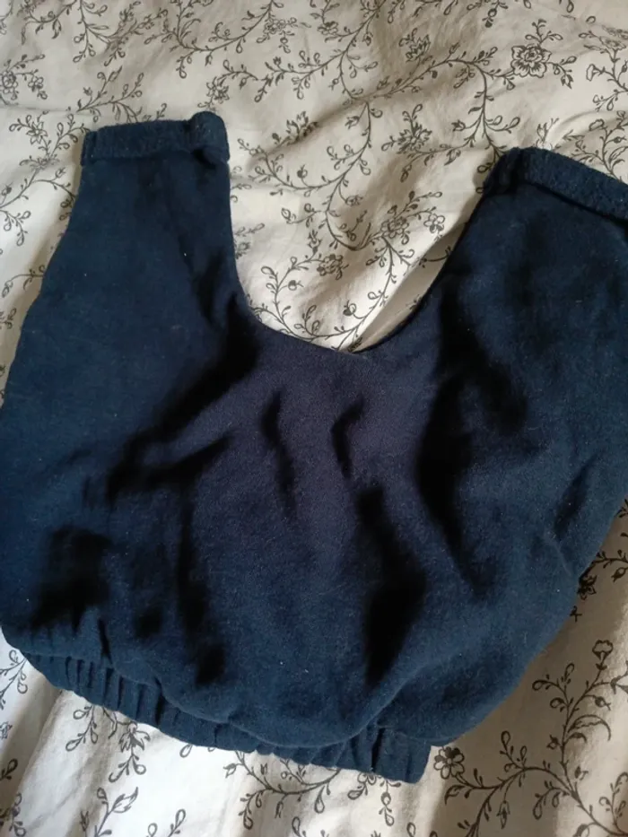 Pantalon jogging tout doux bleu marine Vertbaudet 67cm - photo numéro 3