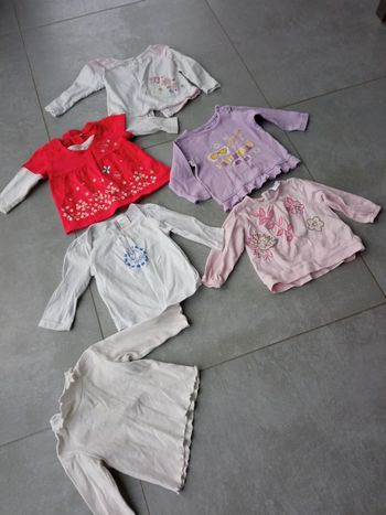 Lot 6 hauts manches longues 6 mois