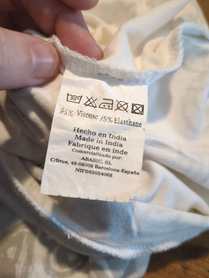 Débardeur blanc argent gris desigual comme neuf m - photo numéro 4