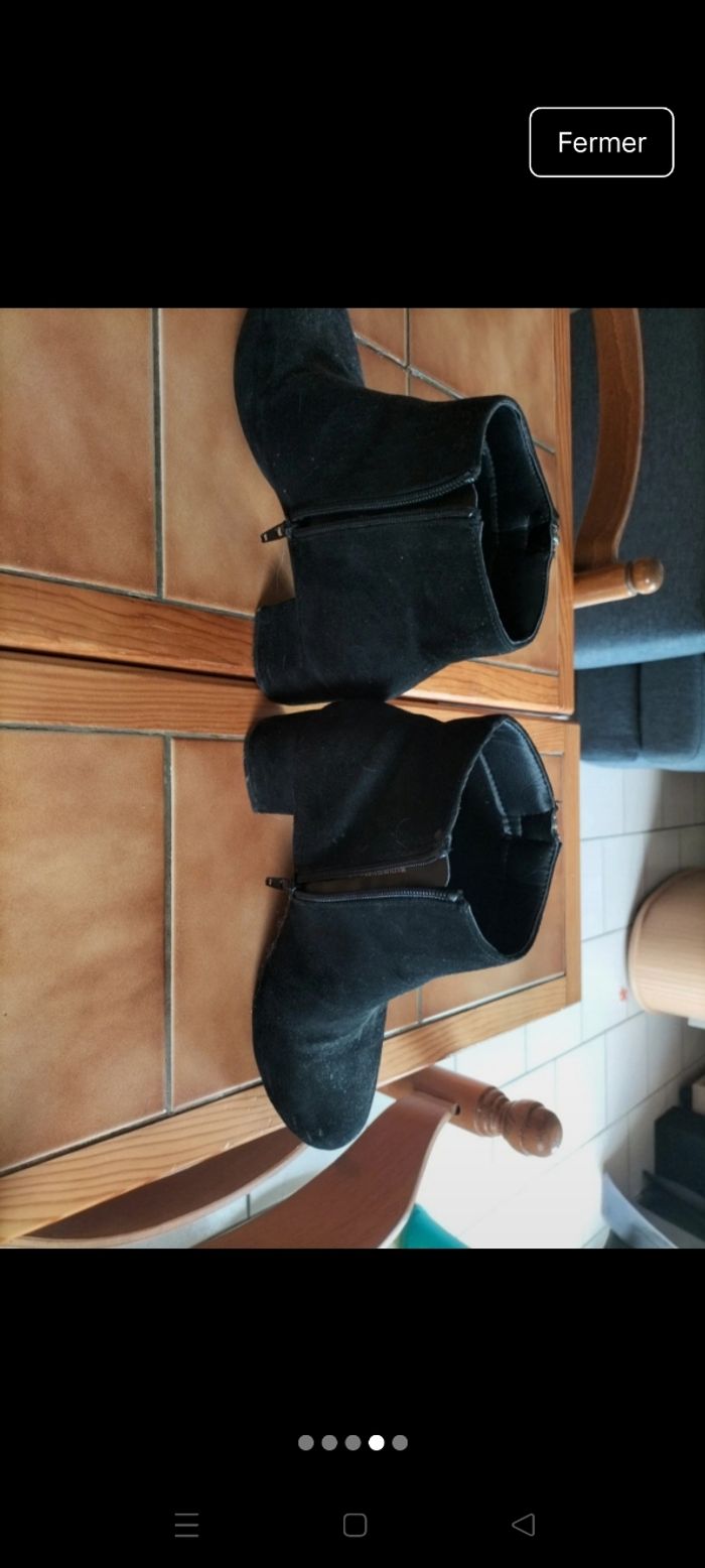 Bottines Gémo noires pointure 40 - photo numéro 3