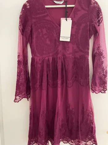 Robe courte NafNaf dentelle violet