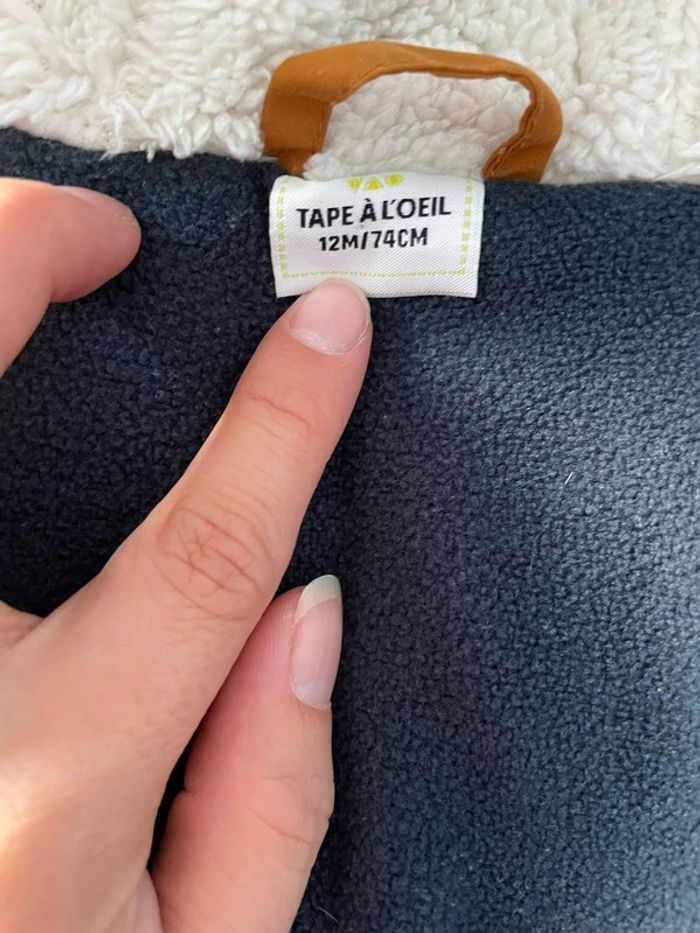 Manteau polaire - Tape à l’œil - Taille 12 mois / 74cm - photo numéro 3