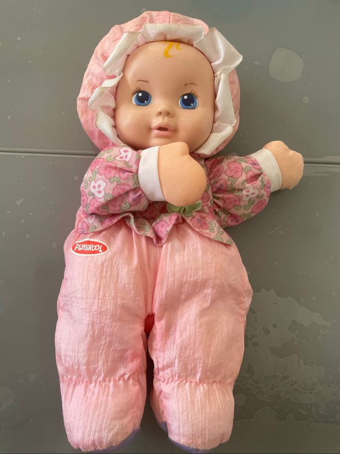 Poupée doudou Playskool rose pâle avec bruit - photo numéro 4
