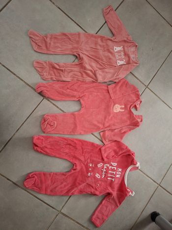 Lot de 3 pyjamas lapin