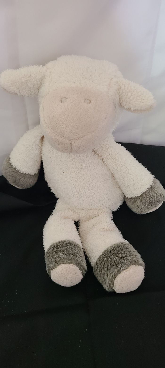 doudou mouton bords gris - photo numéro 4