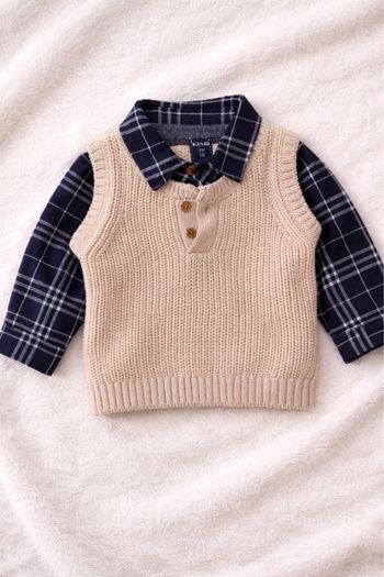 Ensemble chemise + pull maille Kiabi 3 mois - neuf sans étiquette