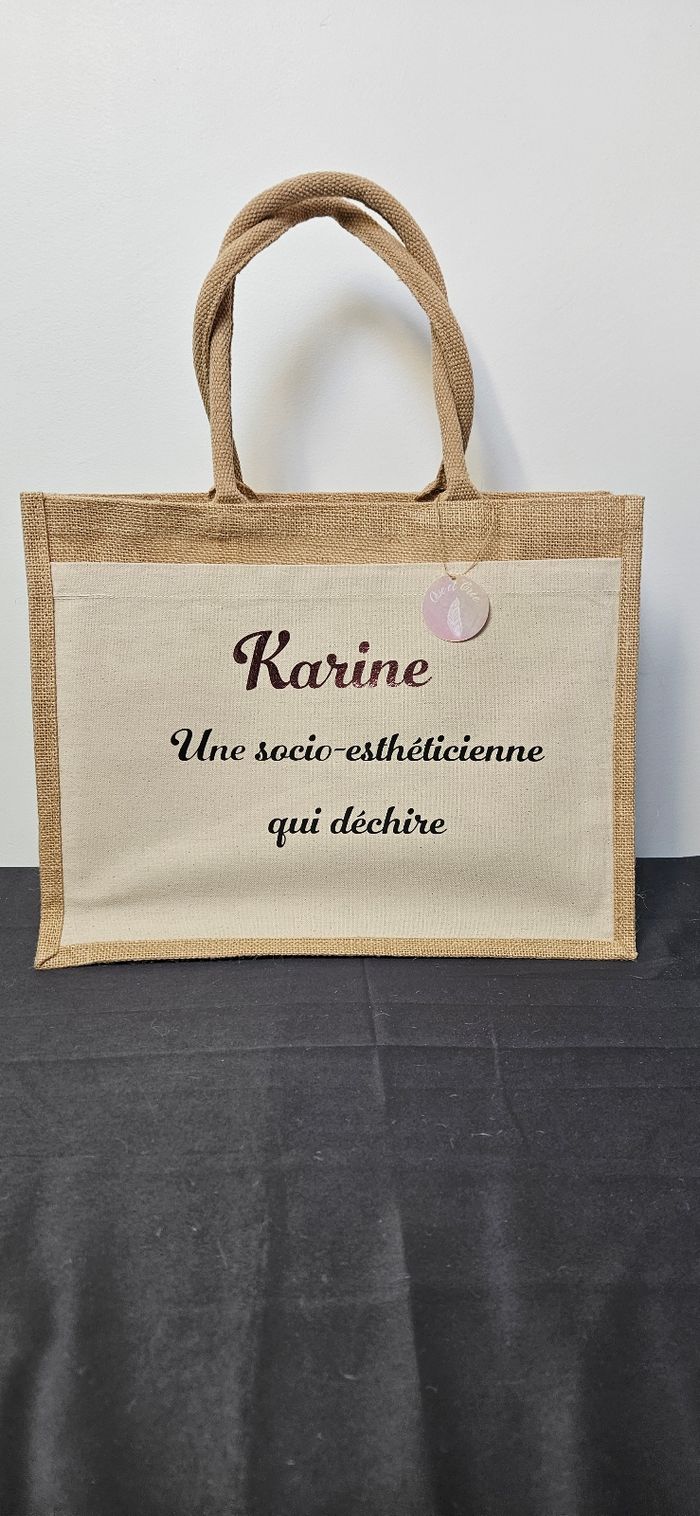 Sac en toile de jute à personnaliser