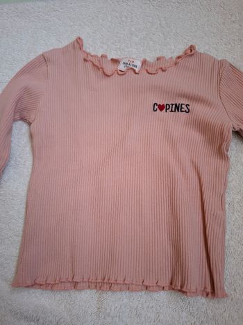 Tee-shirt longues manches rose 