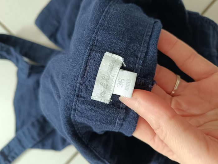 Salopette sans manche bleu marine garçon 36 mois Pat & Ripaton - photo numéro 3