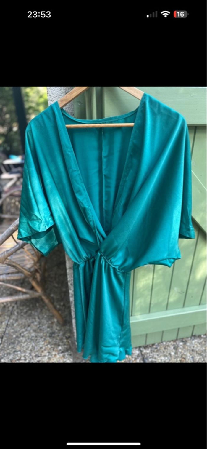 Robe de cérémonie verte XL - photo numéro 4