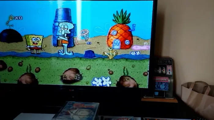 Bob l'éponge spongebob squarepants ps1 ultra rare complet Version français - photo numéro 13