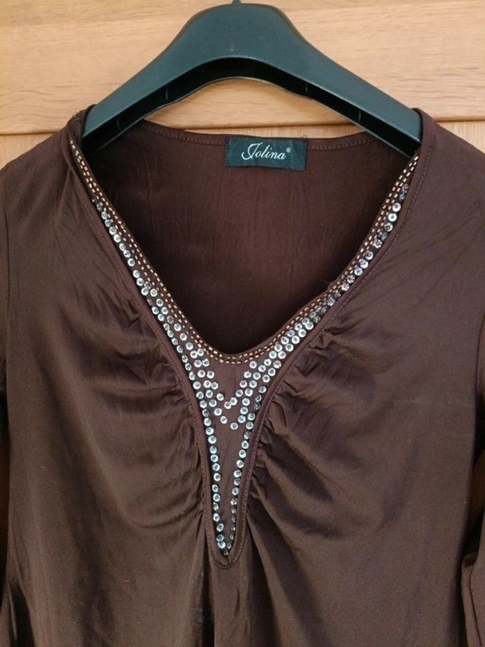 Blouse marron Jolina - photo numéro 2