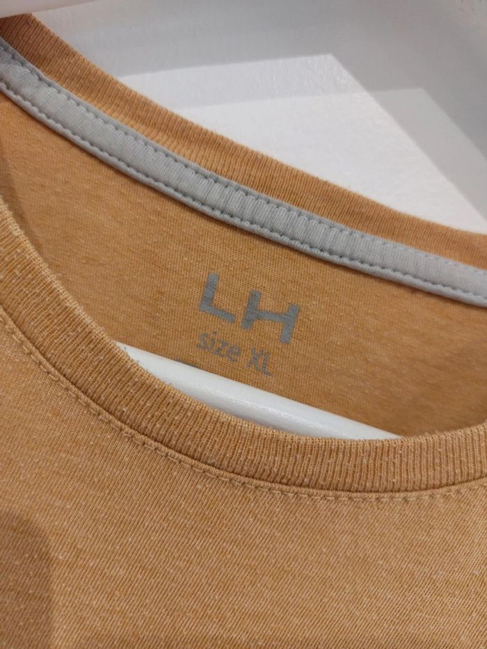 T-shirt manches courtes jaune moutarde taille XL - photo numéro 2