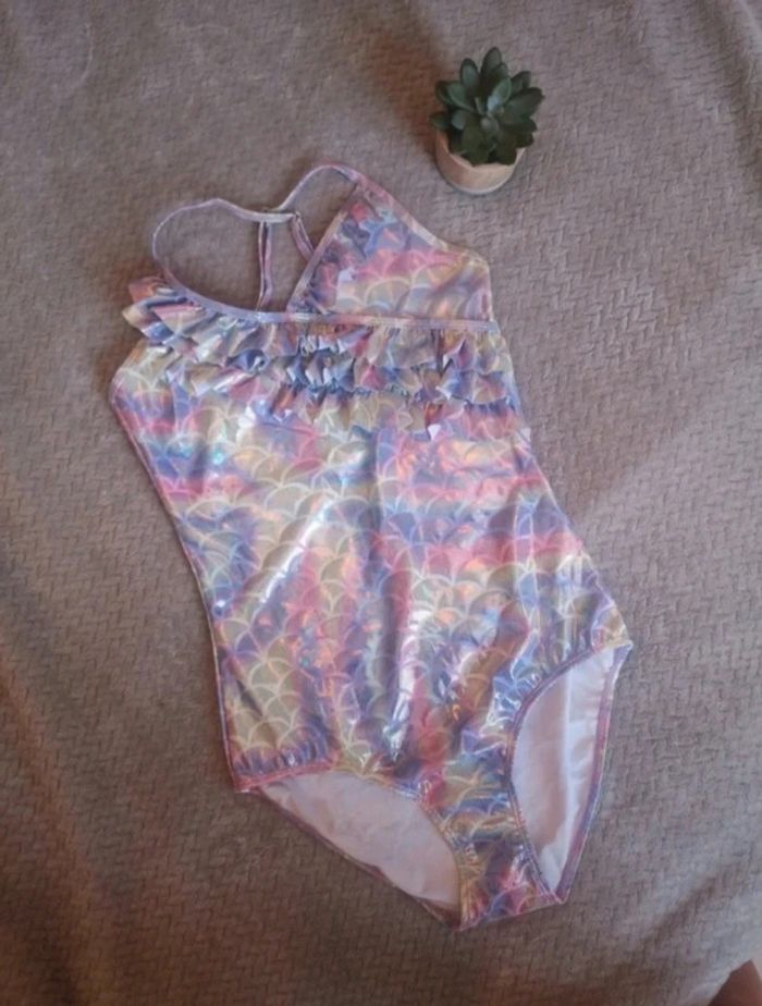 Maillot de Bain 1 pièce Fille 15-16 Ans - Neuf - Effet Sirène Holographique