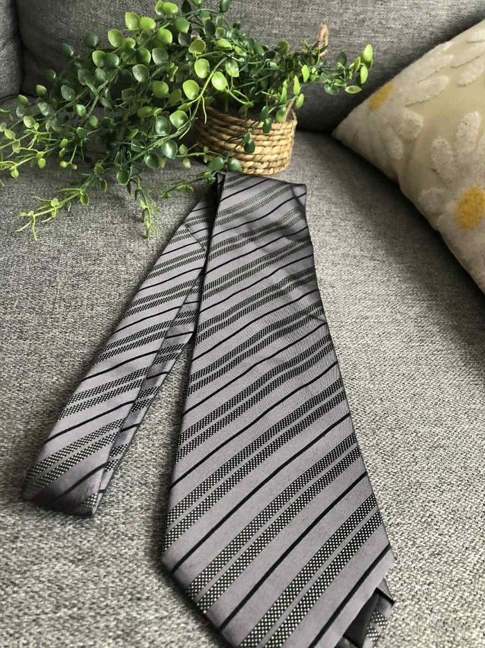 Cravate Gris et Noir Daniel hechter - photo numéro 3