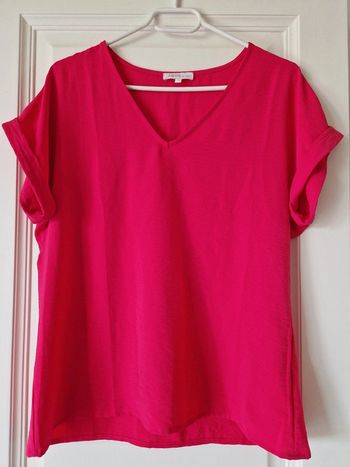 Tee shirt femme rose fushia akoz taille L