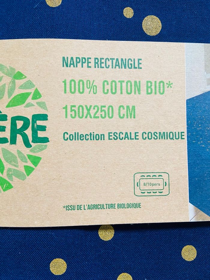 Nappe 150x250 en coton Bio - photo numéro 3