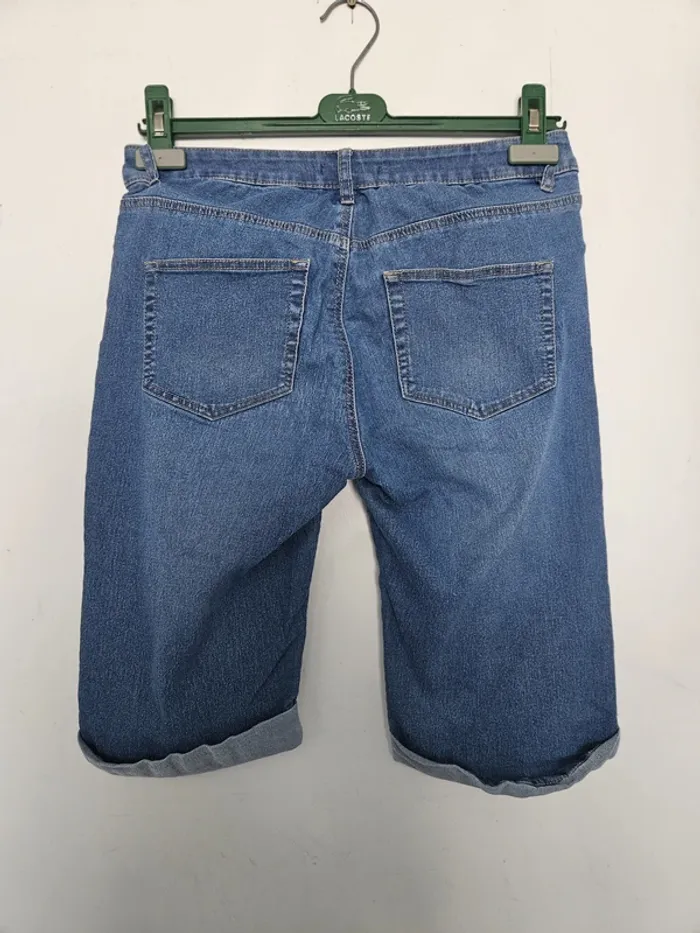 Short pantacourt en jean femme - Taille 36 / S - Gemo - Bleu - photo numéro 5