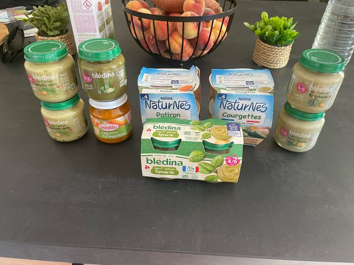 Lot de 12 Petits pots 4 mois