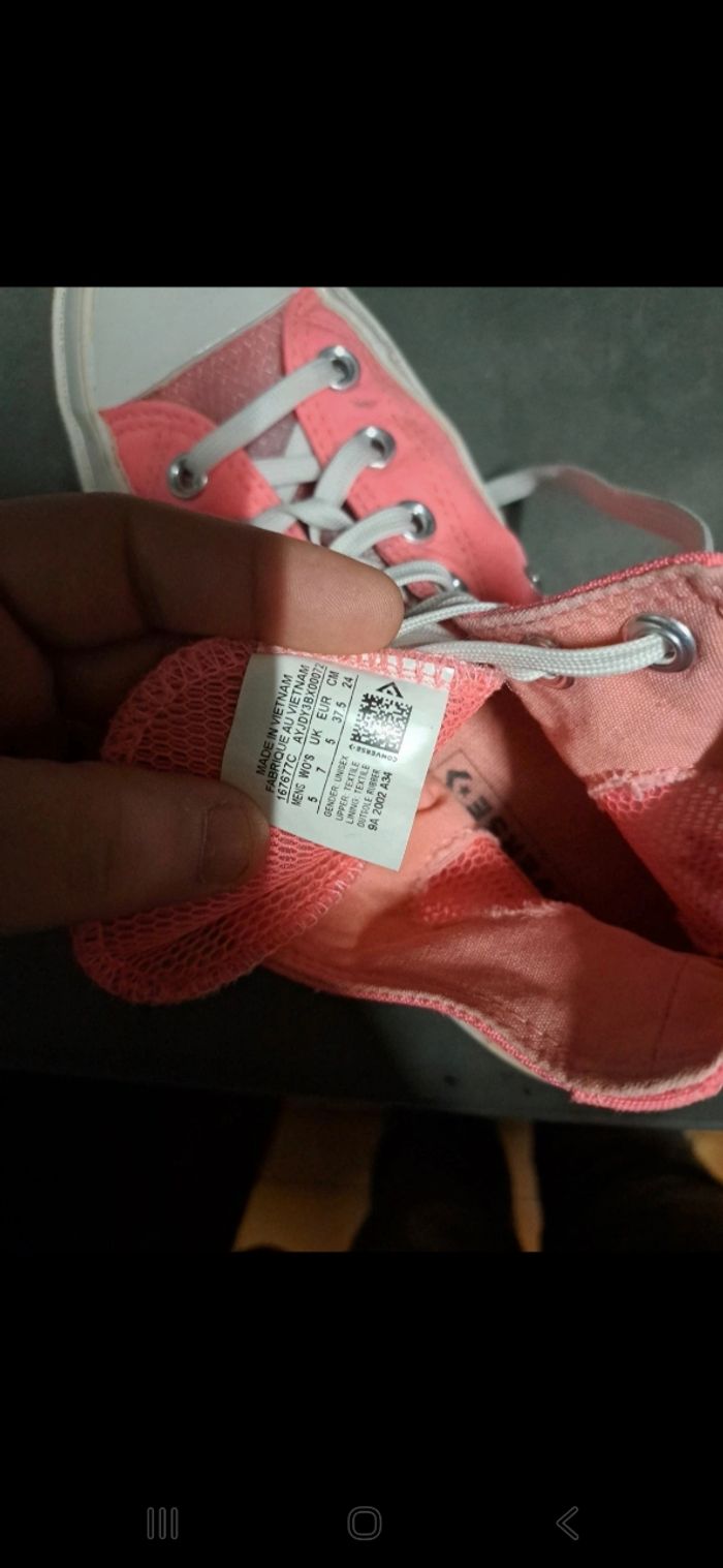 Converse rose taille 37,5 - photo numéro 7