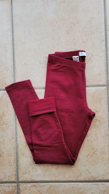 Legging chaud bordeaux taille 7-8 ans