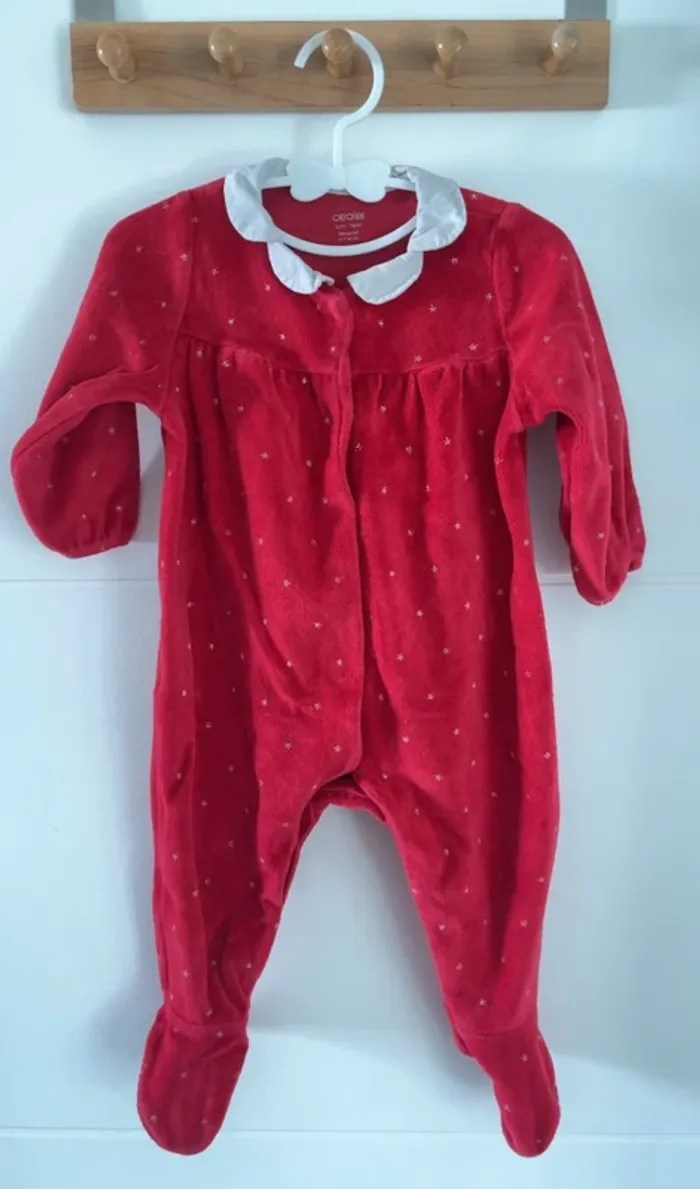 Pyjama velours bébé fille