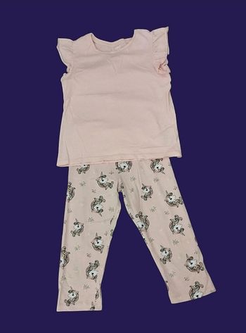 Ensemble t shirt et legging capri 3/4 happy girls club C&A taille 10 ans
